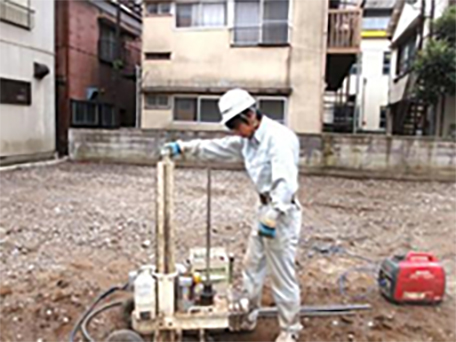 全棟地盤調査＋地盤改良を実施