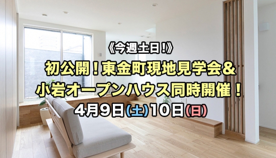 【今週土日】初公開！東金町現地見学会＆小岩オープンハウス開催！