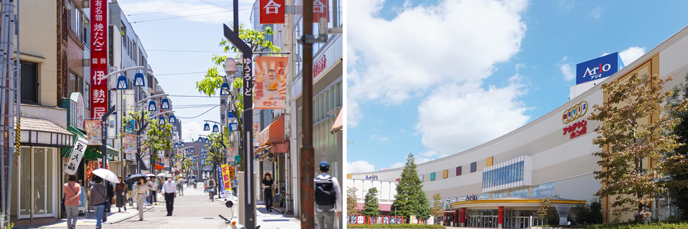 古き良き下町と大型商業施設