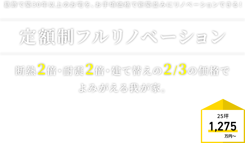 定額制フルリノベーション