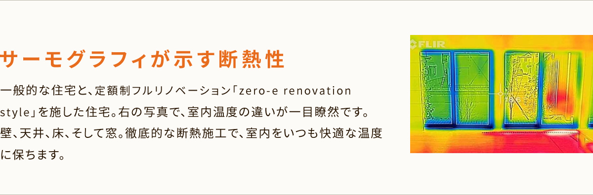 サーモグラフィが示す断熱性